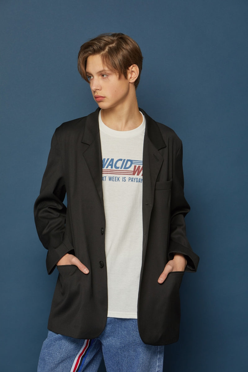 スローアシッド(SLOW ACID) 3 Button Blazer (BLACK)