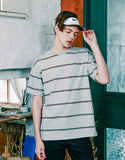 ダブルユーブイプロジェクト(WV PROJECT) TWO THIN STRIPE SHORT SLEEVE GRAY JJST7090