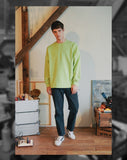 ダブルユーブイプロジェクト(WV PROJECT) NATHAN PIGMENT SWEAT SHIRTS LIME JJMT7233