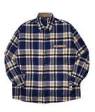 ダブルユーブイプロジェクト(WV PROJECT) LEEDS CHECK SHIRTS NAVY MJLS7323