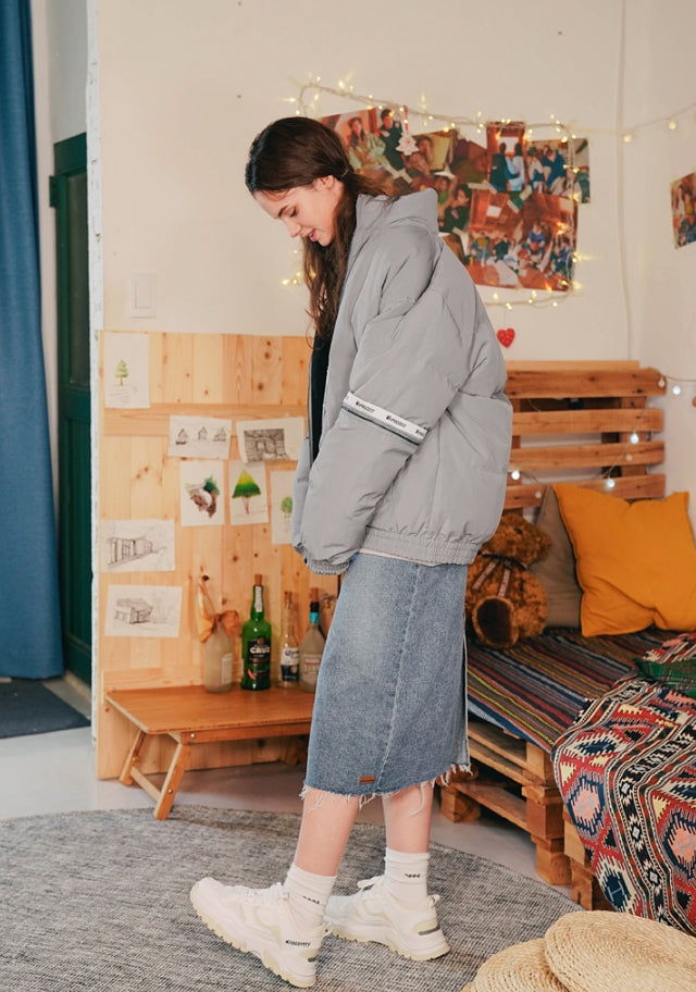 ダブルユーブイプロジェクト(WV PROJECT) Halfcut Reversible Goosedown Parka GRAY/BLACK JJOT7312