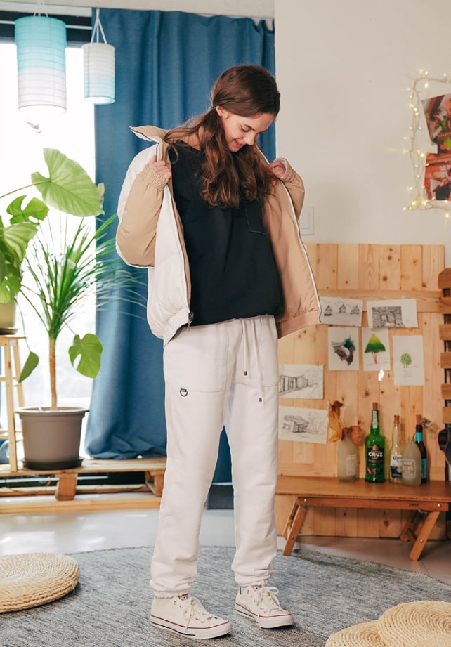 ダブルユーブイプロジェクト(WV PROJECT) Halfcut Reversible Goosedown Parka WHITE/BEIGE JJOT7312