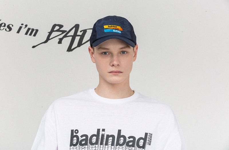 ベドインベド(BADINBAD)Logo Tape Camp Cap_Navy