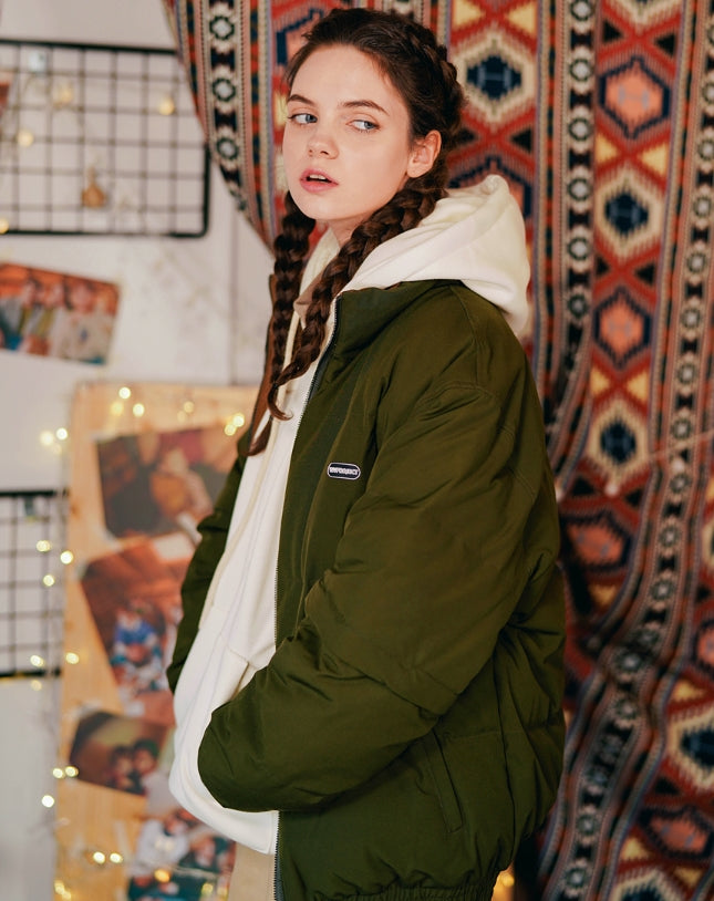 ダブルユーブイプロジェクト(WV PROJECT) Halfcut Reversible Goosedown Parka KHAKI/BROWN JJOT7312