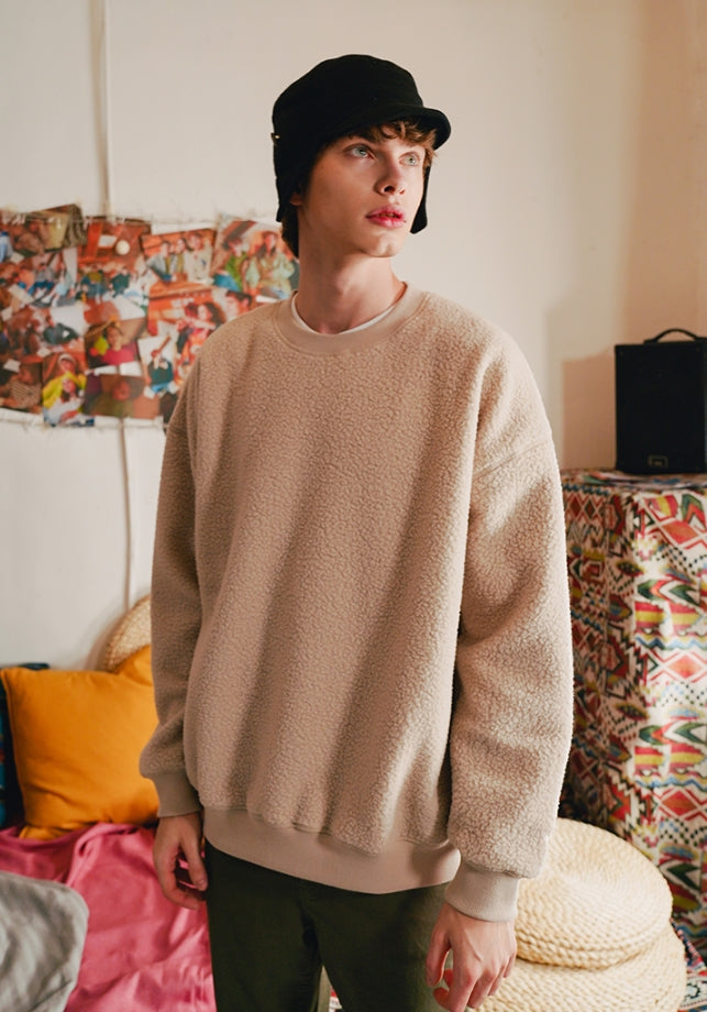 ダブルユーブイプロジェクト(WV PROJECT) BEN Boucle sweatshirts BEIGE KHMT7336