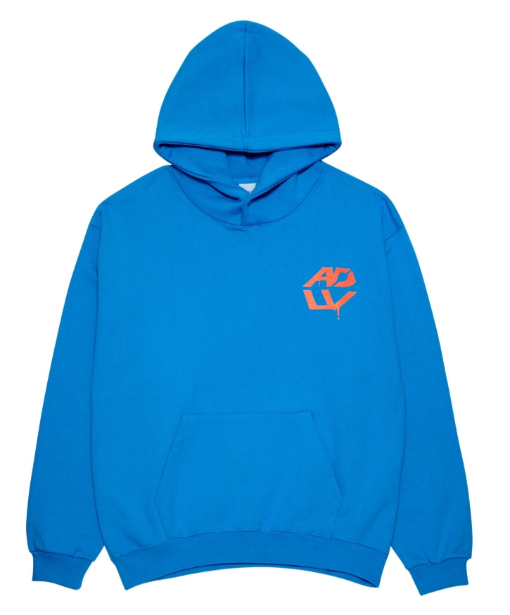 アクメドラビ(acme' de la vie)  ADLV REFLECTIVE LOGO HOODIE BLUE