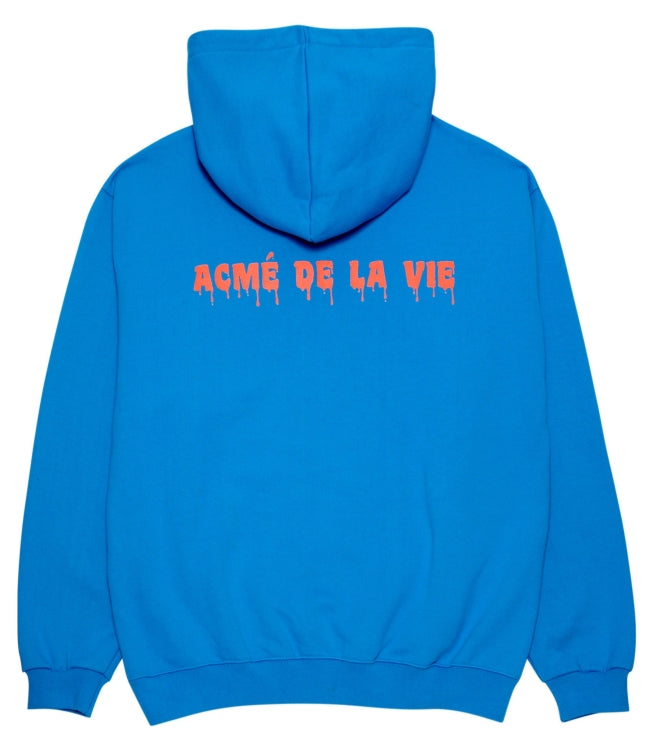 アクメドラビ(acme' de la vie)  ADLV REFLECTIVE LOGO HOODIE BLUE