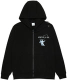 アクメドラビ(acme' de la vie)  ADLV SPACE HOODIE ZIP-UP BLACK