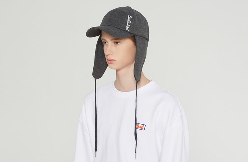 ベドインベド(BADINBAD) BIB STRING TROOPER HAT_CHARCOAL