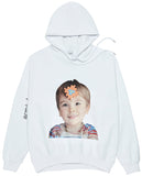 アクメドラビ(acme' de la vie)  ADLV BABY FACE HOODIE WHITE PUZZLE