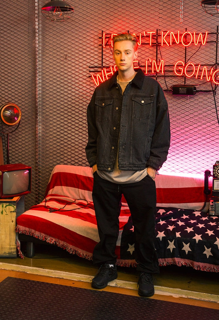 セイントペイン(SAINTPAIN)   SP BOA DENIM SHERPA JKT-BLACK