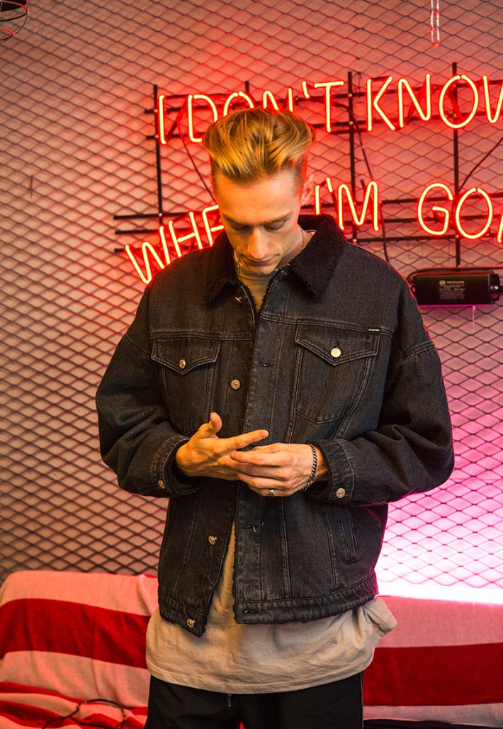 セイントペイン(SAINTPAIN)   SP BOA DENIM SHERPA JKT-BLACK