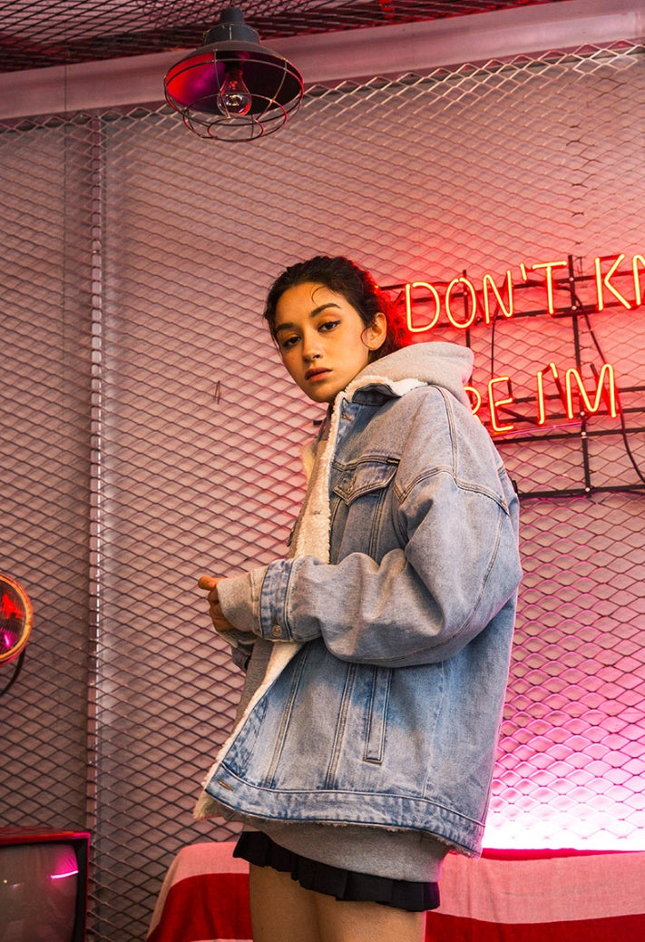 セイントペイン(SAINTPAIN)   SP BOA DENIM SHERPA JKT-BLUE