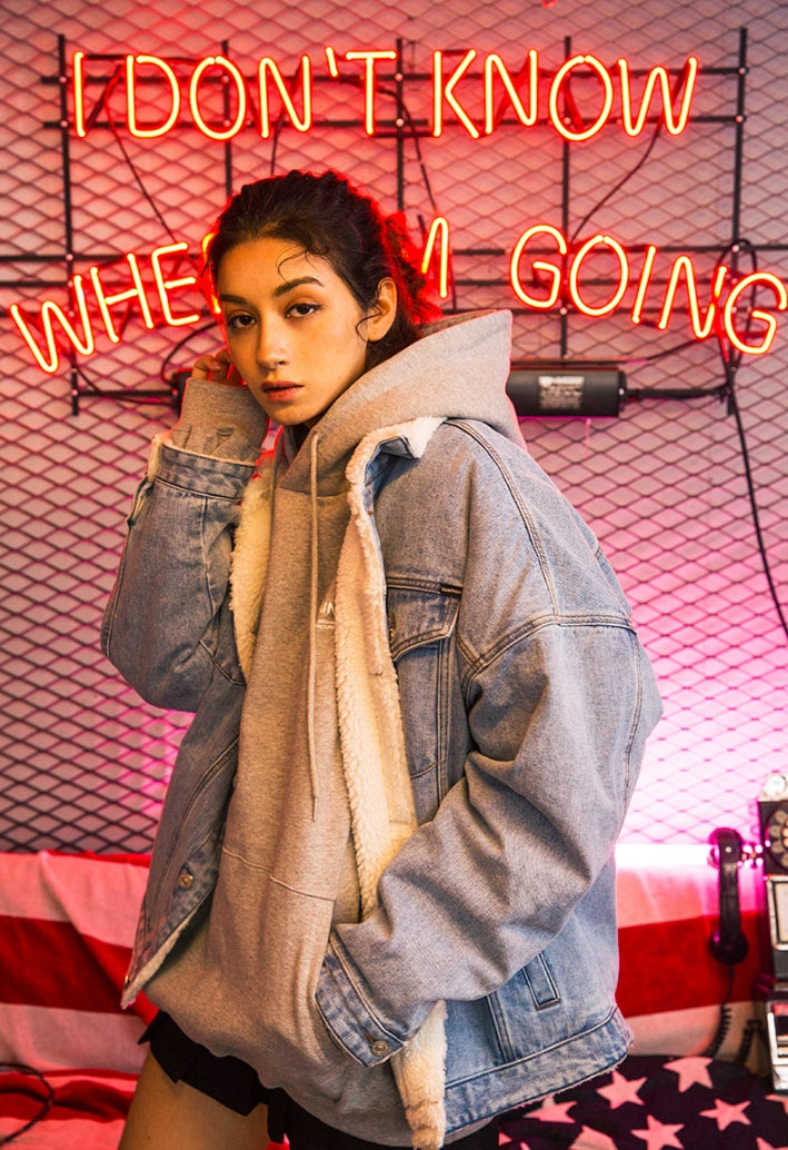 セイントペイン(SAINTPAIN)   SP BOA DENIM SHERPA JKT-BLUE