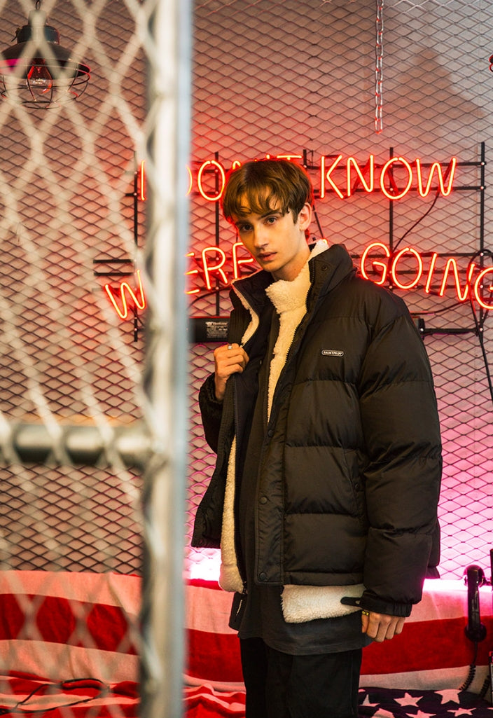 セイントペイン(SAINTPAIN)    SP SAINT LOGO DUCK DOWN PADDING-BLACK