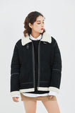 セイントペイン(SAINTPAIN)    SP TIDY SUEDE SHEARLING JKT-BLACK