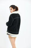 セイントペイン(SAINTPAIN)    SP TIDY SUEDE SHEARLING JKT-BLACK