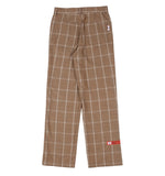 ベドインベド(BADINBAD) POINT LOGO CHECK SLACKS_BROWN