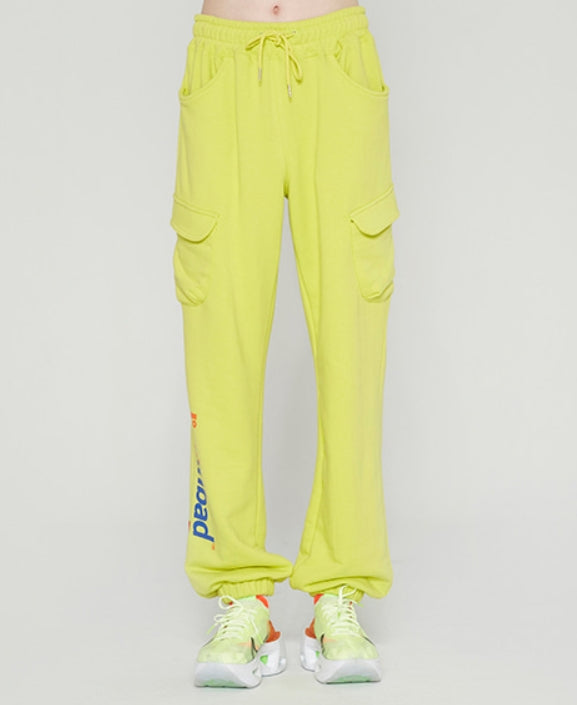 ベドインベド(BADINBAD)NEON POCKET SWEATPANTS_LIGHT GREEN