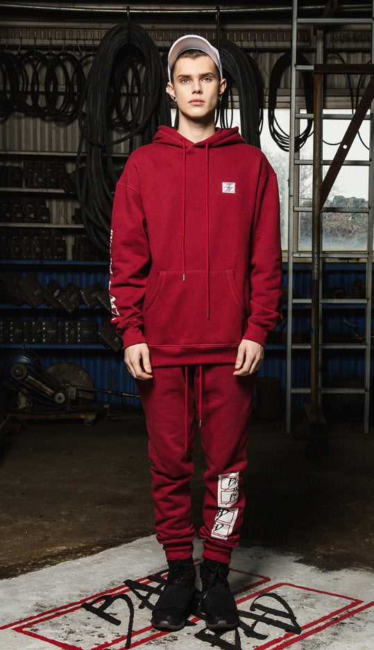 ベドインベド(BADINBAD) I AM BAD hoodie_Burgundy