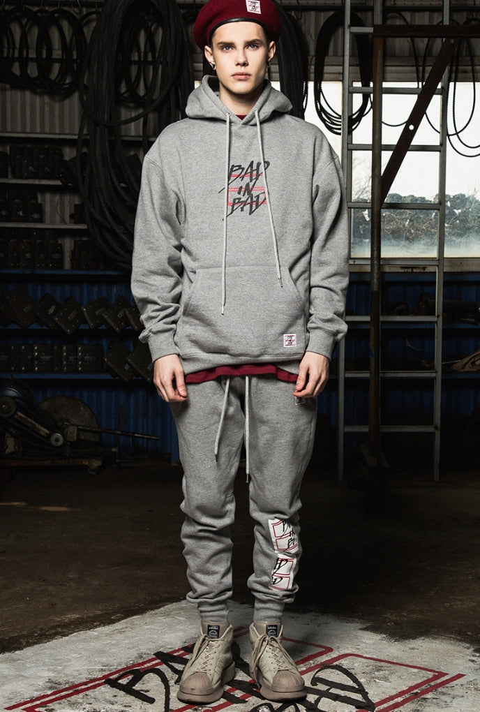 ベドインベド(BADINBAD)Tabs Logo Hoodie_Gray