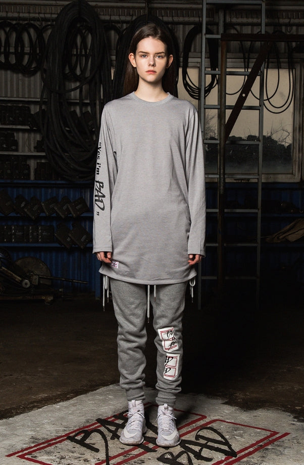 ベドインベド(BADINBAD)I AM BAD Long Sleeve_Gray