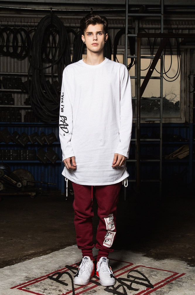 ベドインベド(BADINBAD)I AM BAD Long Sleeve_White