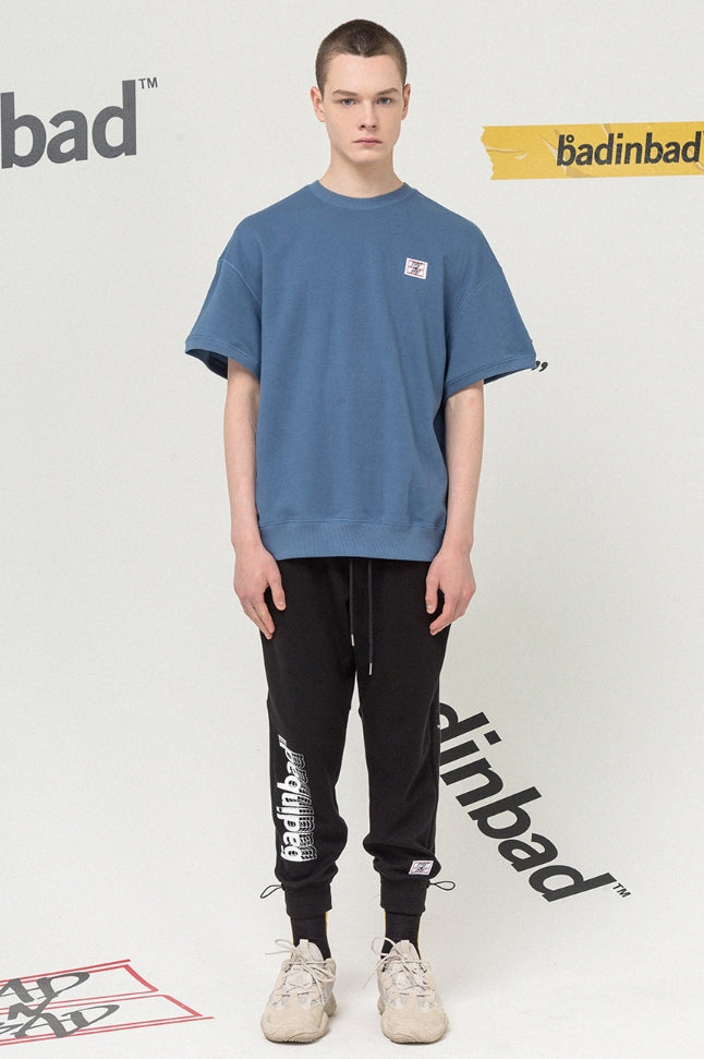 ベドインベド(BADINBAD)Ripped Printing T Shirt_Blue