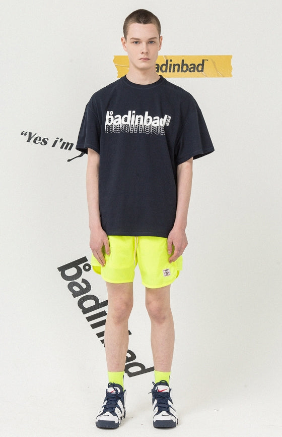 ベドインベド(BADINBAD)After Images T Shirt_Navy