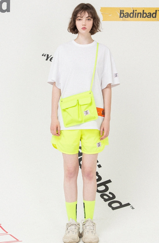 ベドインベド(BADINBAD)Logo Tape T Shirt_White