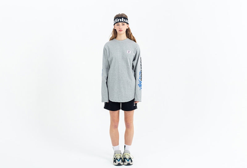 ベドインベド(BADINBAD)Logo Lettering Long Sleeve_Grey