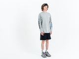 ベドインベド(BADINBAD)Logo Lettering Long Sleeve_Grey