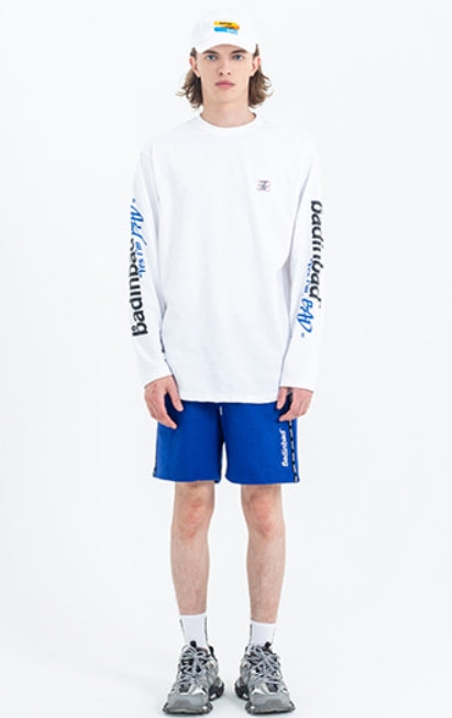 ベドインベド(BADINBAD)Logo Lettering Long Sleeve_White