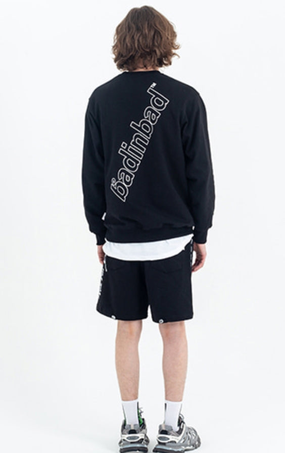 ベドインベド(BADINBAD)Front Pocket Sweat Shirt_Black