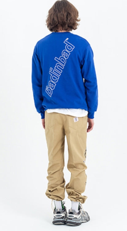 ベドインベド(BADINBAD)Front Pocket Sweat Shirt_Blue