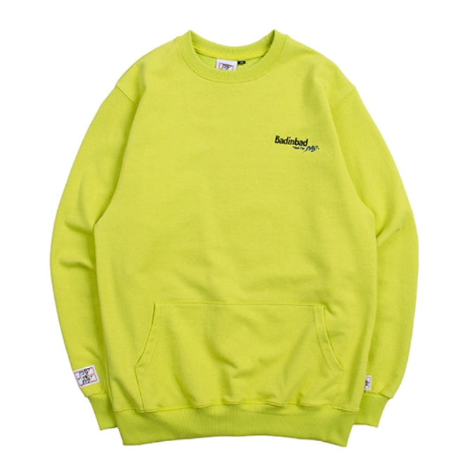 ベドインベド(BADINBAD)Front Pocket Sweat Shirt_Green