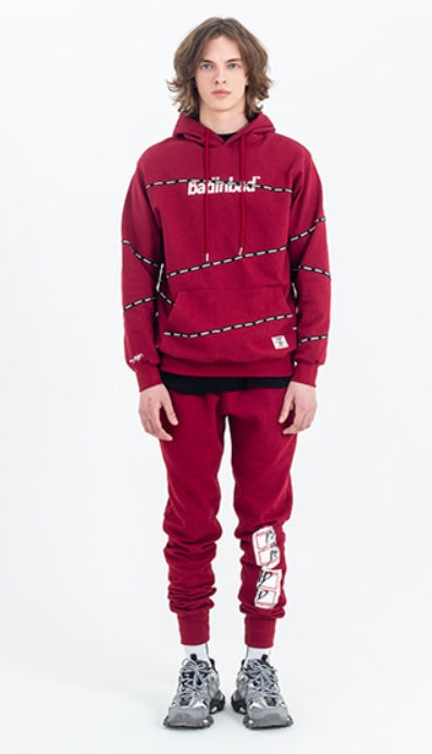 ベドインベド(BADINBAD)DOUBLENESS Logo Hoodie_Burgundy