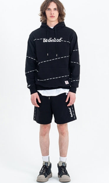 ベドインベド(BADINBAD)DOUBLENESS Logo Hoodie_Black