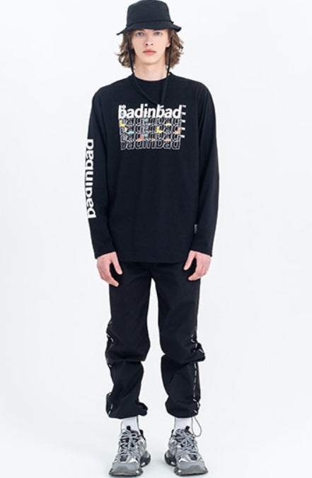 ベドインベド(BADINBAD)MULTIPLEX Logo Long Sleeve_Black
