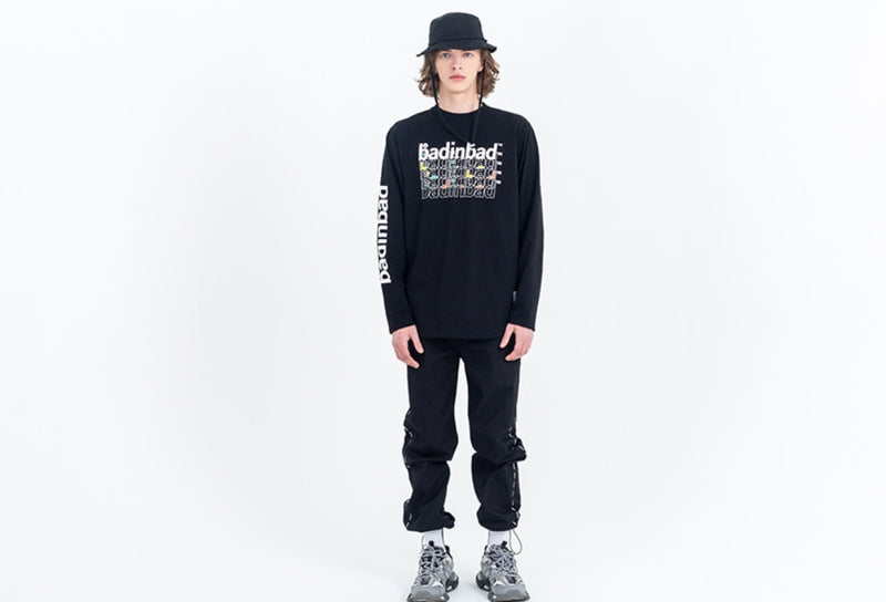 ベドインベド(BADINBAD)MULTIPLEX Logo Long Sleeve_Black