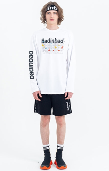 ベドインベド(BADINBAD)MULTIPLEX Logo Long Sleeve_White