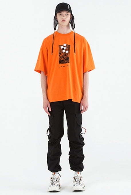 ベドインベド(BADINBAD) 1969 MUSIC AND ART T SHIRT_ORANGE