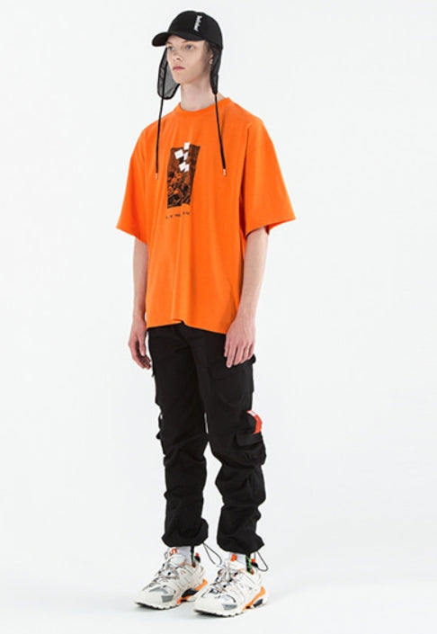 ベドインベド(BADINBAD) 1969 MUSIC AND ART T SHIRT_ORANGE