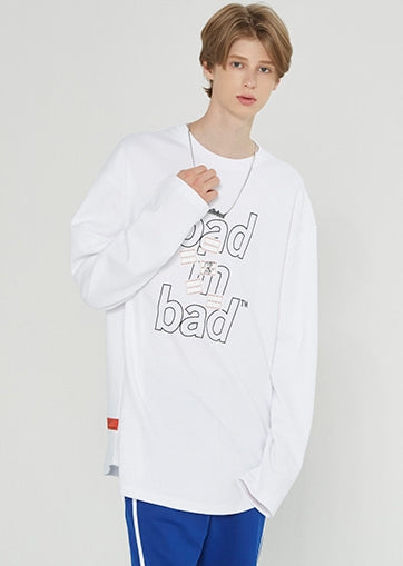 ベドインベド(BADINBAD) MULTI LOGO LONG SLEEVE_WHITE