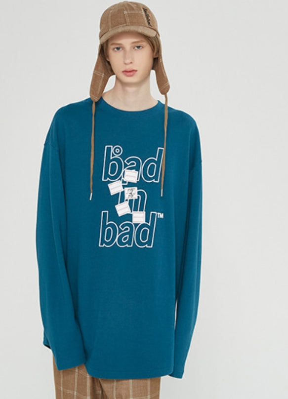 ベドインベド(BADINBAD)MULTI LOGO LONG SLEEVE_GREEN