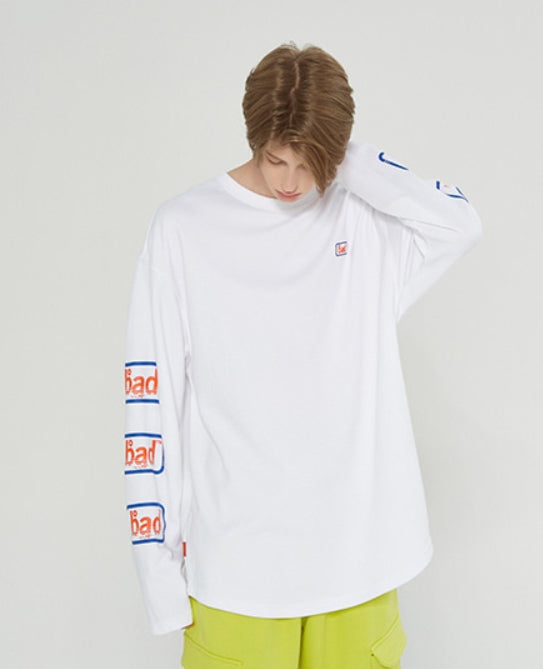 ベドインベド(BADINBAD)EXPRESS LOGO LONG SLEEVE_WHITE