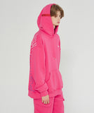 ベドインベド(BADINBAD) BACK LINE LOGO HOODIE_PINK