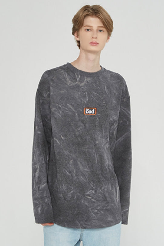 ベドインベド(BADINBAD)TIE DYE LOGO LONG SLEEVE_GREY