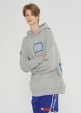 ベドインベド(BADINBAD) EXPRESS FRAME LOGO HOODIE_GREY