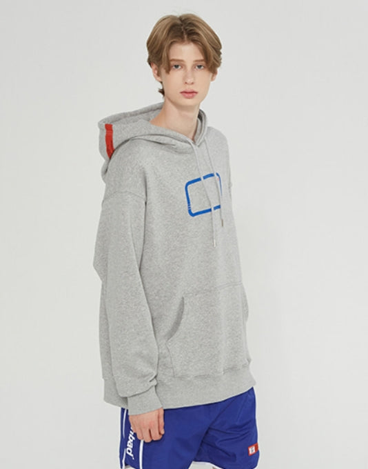 ベドインベド(BADINBAD) EXPRESS FRAME LOGO HOODIE_GREY